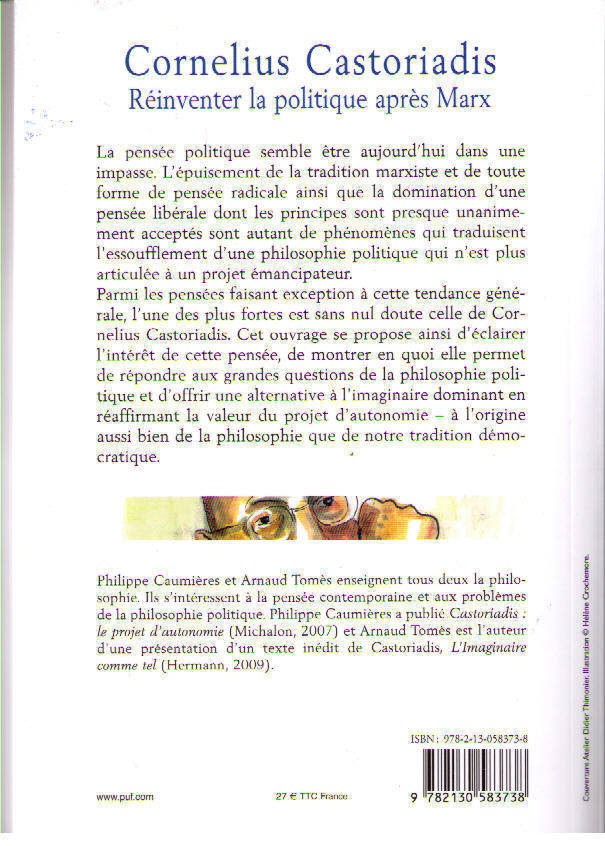 Tomès Arnaud46 Caumières Philippe9 Cornelius Castoriadis